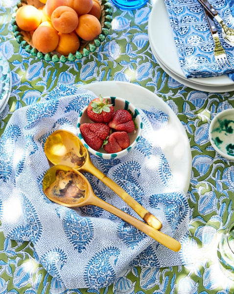 Tablecloth Garden Dining Plates Costa Del Sol Bamboo Outdoor