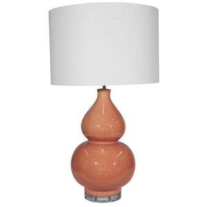 Countess Ceramic Base Table Lamp - Papaya