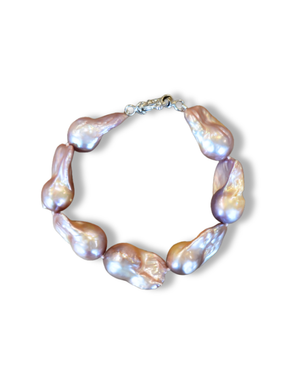 Pink Natural Baroque Pearl Bracelet