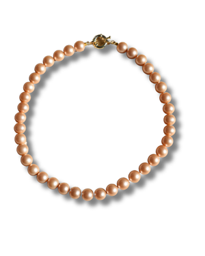 Gold Natural Freshwater Pearl Necklace - 45 cm