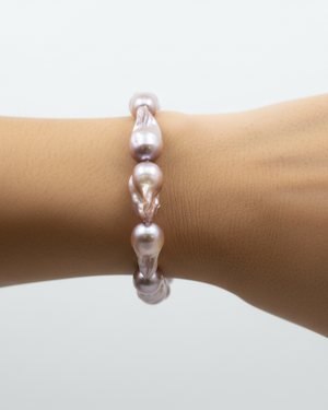 Pink Natural Baroque Pearl Bracelet