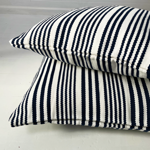 St Tropez Striped Outdoor Cushion Cover - Navy