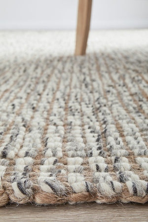 Annabelle Wool & Jute Rug - Grey