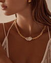 Stevie Baroque Pearl and Gold Necklace