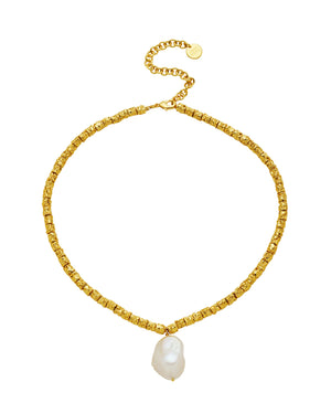 Benita Baroque Pearl and Gold Necklace