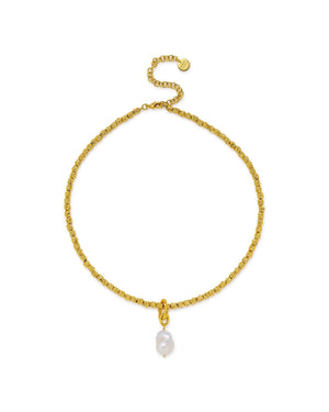 Azar Necklace, Amber Sceates, Interior Collections, genuine pearl necklace Sydney, Azar pearl necklace, pearl drop necklace, gold and pearl necklace, natural pearl and gold necklace, genuine pearl and gold necklace, jewellery Sydney, natural pearl necklace Sydney