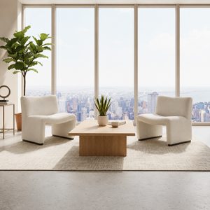 Beau Armchair white boucle