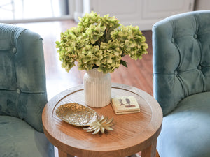 Coastal Round Side Table - Weathered Oak
