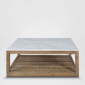 Denver Marble Coffee Table Natural & White, marble and timber coffee table, timber coffee table, marble coffee table, davenport coffee table, hamptons coffee table, Coastal coffee table, Interior Collections