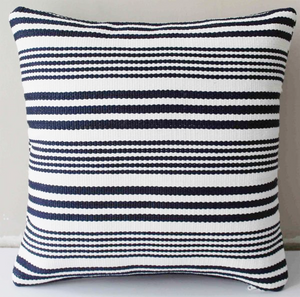 St Tropez Striped Outdoor Cushion Cover - Navy