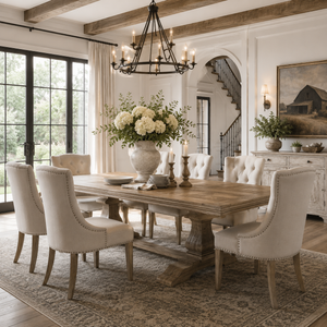 Hamptons Parquetry Elm dining table