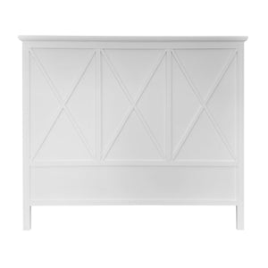 Hamptons white cross bedhead, Aston bedhead, Interior collections, white bedhead, white timber bedhead
