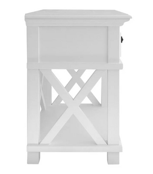 Hamptons Bedside Table - White