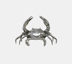 silver crab, hamptons decor, coastal decor, crab decor, silver crab