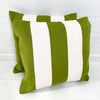 St Tropez Green Stripe cushion cover