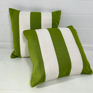 St Tropez Green Stripe cushion cover