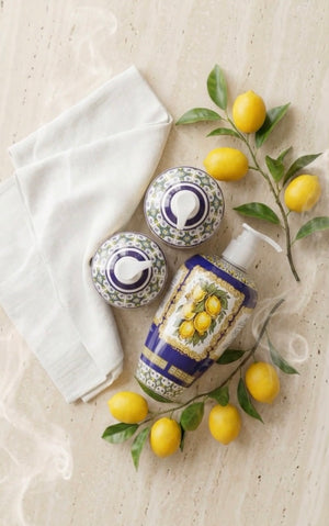 Sicilian Lemon body Wash, Interior Collections, gently hand wash, luxury hand wash, Sicilian Lemon hand soap.