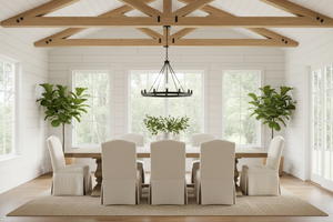 Hamptons Parquetry Elm dining table