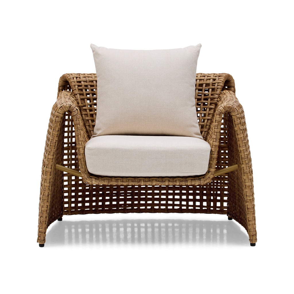 luxury outdoor armchair Australia, PE wicker outdoor chair, natural rattan look armchair, weather-resistant outdoor seating, Hamptons outdoor armchair, coastal outdoor chair, high-end outdoor lounge chair, all-weather outdoor armchair, modern resort outdoor furniture