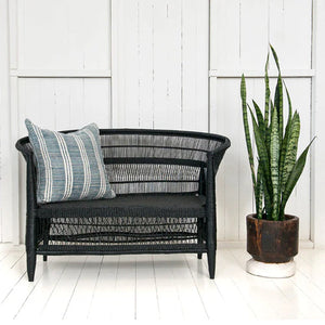 Malawi Chair Double Seater black, black  malawi, Interior Collections, Malawi chair, Malawi, African rattan furniture, black rattan furniture, rattan sofa, rattan chair, Coastal drift, Malawi 2 seater, Malawi Sydney, Malawi Victoria, Malawi Queensland, rattan 2 seater