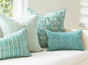Marbella Emerald linen cushion