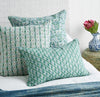 Marbella Emerald linen cushion