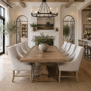 Hamptons Parquetry Elm dining table
