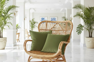 Olive Green Velvet Cushions