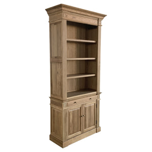 French bookcase natural oak, Hamptons bookcase, Coastal bookcase, Hamptons hutch, Interior Collections, Oak hutch, Oak bookcase