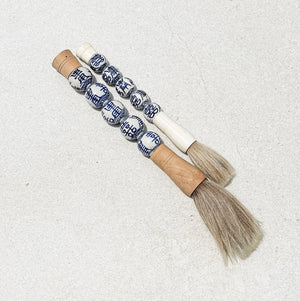 Pair of Blue and White Chinese caligraphy brushes