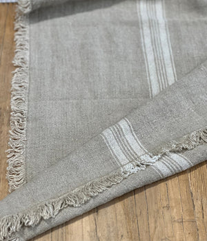 Rustic linen, striped table runner, rustic table runner, French linen table runner, French linen, French linen runner, Interior Collections, Linens unlimited, linen, 100% French linen