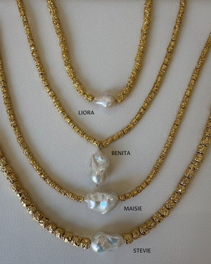 Liora Pearl and Gold Necklace