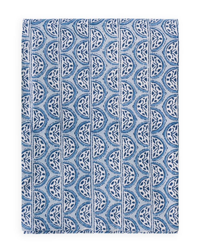Burano Azure cotton tablecloth