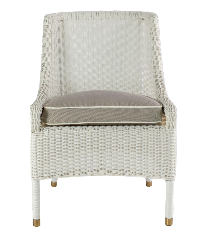 luxury outdoor dining chair, Hamptons outdoor dining chair, coastal outdoor seating, synthetic rattan outdoor chair, premium aluminium outdoor furniture, UV resistant dining chair, high-end outdoor furniture Australia, Wisteria Design Furniture, Interior Collections, Coastal dining chair, Hamptons dining chair