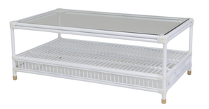 luxury outdoor table, Hamptons outdoor coffee table, coastal outdoor furniture, premium synthetic rattan table, aluminium outdoor table, high-end outdoor furniture Australia, UV resistant outdoor furniture, resort style outdoor table, Wisteria Design Furniture, Interior Collections, white coffee table