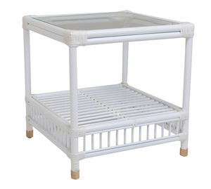 Sorrento outdoor side table - white