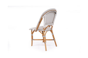 French Bistro Chair - Grey and White