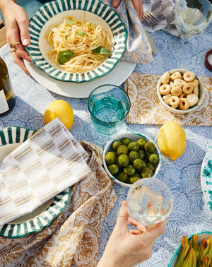 St Tropez Azure cotton tablecloth