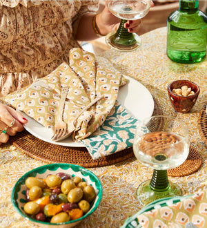 Ubud Cactus cotton tablecloth