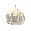 Wooden Candlestick Chandelier - white