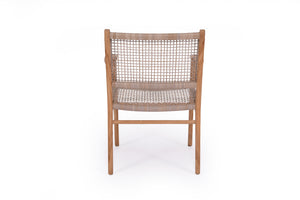 Coastal Teak Dining Armchair - washed grey