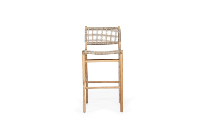 teak bar stool Australia, luxury outdoor bar stool, modern Danish design stool, solid teak bar seating, Hamptons style bar stool, Viro cord bar stool, premium resort style stool, designer bar stool Australia, Zen stool, kitchen stool, grey stool, outdoor stool, Interior Collections.