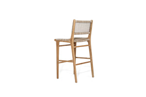 teak bar stool Australia, luxury outdoor bar stool, modern Danish design stool, solid teak bar seating, Hamptons style bar stool, Viro cord bar stool, premium resort style stool, designer bar stool Australia, Zen stool, kitchen stool, grey stool, outdoor stool, Interior Collections.