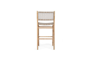 teak bar stool Australia, luxury outdoor bar stool, modern Danish design stool, solid teak bar seating, Hamptons style bar stool, Viro cord bar stool, premium resort style stool, designer bar stool Australia, Zen stool, kitchen stool, grey stool, outdoor stool, Interior Collections.