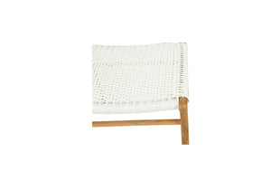 Coastal Teak Dining chair - white close weave
