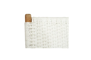 Coastal Teak Dining chair - white close weave