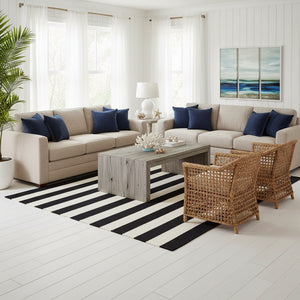 black and white indoor outdoor rug