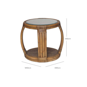 Island Rattan Round side table