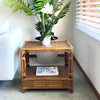 Island Rattan Side table with drawer