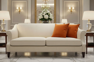 orange velvet cushions, saffron velvet cushions, velvet cushions, orange cushions, autumn cushions, winter velvet cushions, spring coloured cushions, NF Living, Interior Collections, saffron cushion
